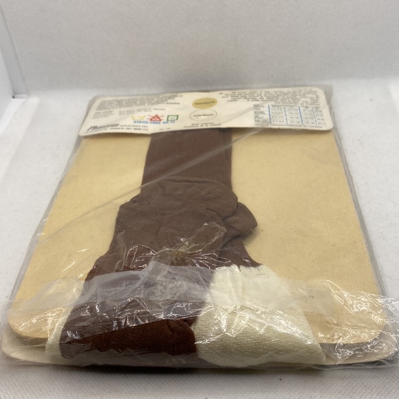 Phantom Trim-Panti Pantyhose Hint O Brown Size Tall Vintage - Picture 10 of 12
